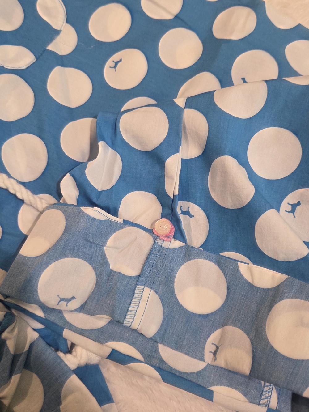 Victoria's Secret Blue and White Polka Dot Kids Pajama Bottoms. - Picture 4 of 14